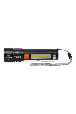 Br-85 Xhp50 Led 5 Fonksiyonlu Şarjlı El Feneri Açık Gri