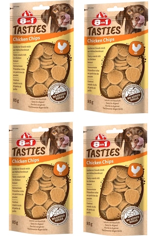 8in1 Tasties Chicken Chips Tavuk Cipsi Köpek Ödülü 4 x 85 G