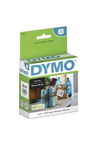 Otantik Lw Çok Amaçlı Kare Etiketler Labelwriter Yazıcılar İçin Dymo Etiketleri, Barkodlar İçin Harika, 1 X 1 , 1 Rulo 750 Diğer