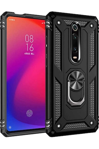 Teknomoda Xiaomi Mi 9T Vega Tank Zirh Metal Yüzüklü Standli Kilif 433935072