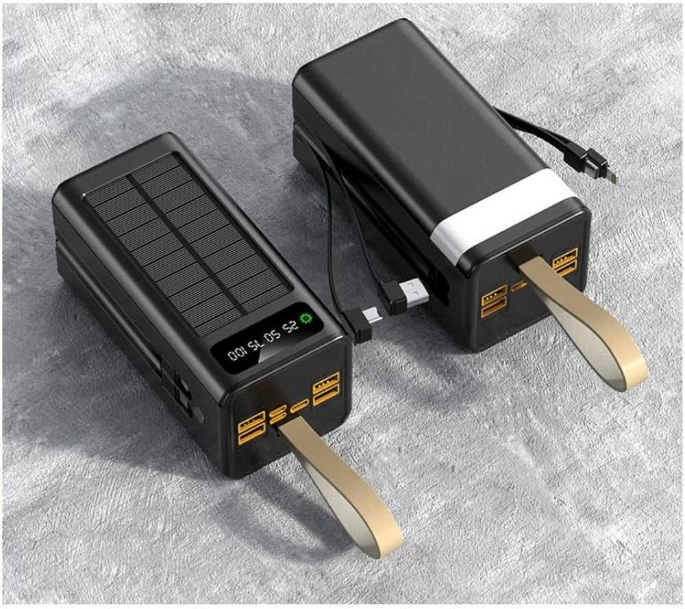 B07 Güneş Enerjili 50000 Mah Taşınabilir Powerbank, Hızlı Şarj, Çift Usb Çıkışlı, Acil Durum Ve Kamp İçin Dayanıklı Taşınabilir Batarya-1461