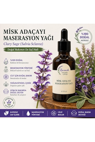 Lavande Lavanta Çiftliği Misk Adaçayı Maserasyon Yağı Masaj Yağı 50 ML