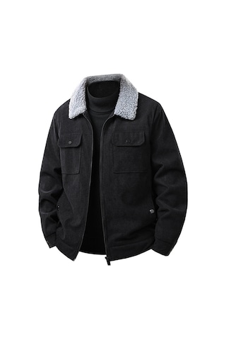 Erkek Kışlık Sıcak Pamuklu Ceket Gri