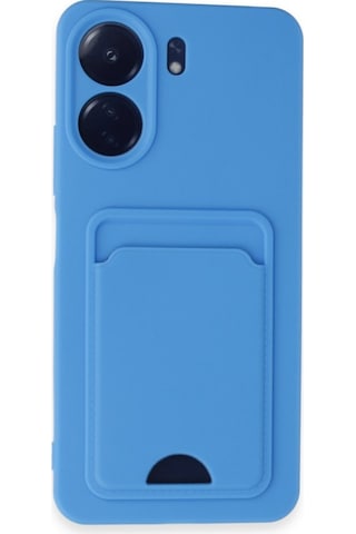 Xiaomi Redmi 13c Uyumlu Arka Kamera Korumalı Kart Koyulabilen Silikon Kartlıklı Kılıf Kapak