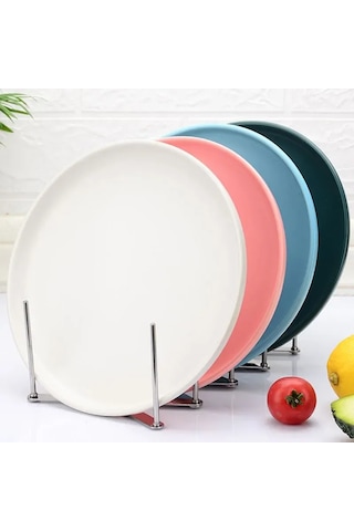 Xiyyadms Stainless Steel Çok Amaçlı Genişletilebilir Tabak Rafı - 7 Katlı, Ayarlanabilir Bölmeli, Mutfak Tabak-lid-yemek Tabağı Organizatörü Gümüş