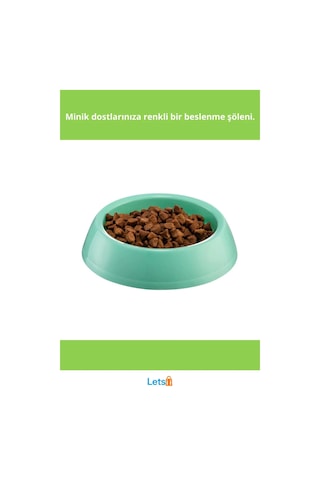 Dayanıklı Yıkanabilir Küçük Yuvarlak Mama Kabı 14cm Mor Mavi Yeşil Pembe