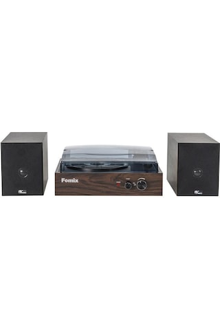 Fomix Fm200 Turntable Bluetooth Hoparlörlü Ahşap Pikap Çalar