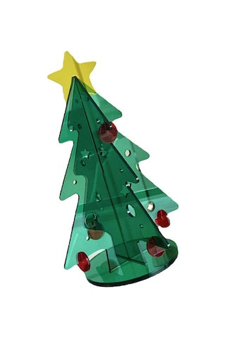 Kosona Minik Akrilik Noel Ağacı Seti - Ev Dekorasyonu, Kreatif Dıy, Yeniden Kullanılabilir, Noel Hediyesi