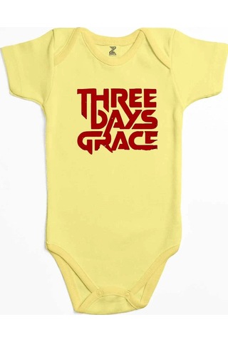 Zepplin Giyim Three Days Grace Text Pembe Bebek Body Zıbın