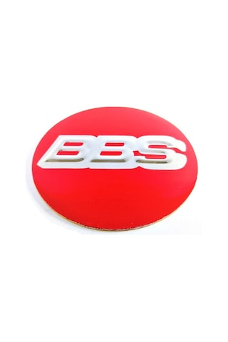 Bbs Jant Göbek Arması Kırmızı Yapıştırma 4 Adet 68mm