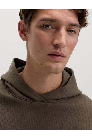 Marks & Spencer Pamuk Karışımlı Kapüşonlu Sweatshirt T07005133 Kahverengi