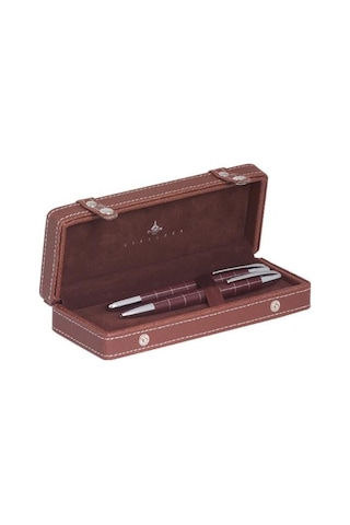 Steelpen 1713 Kahve Dolma Kalem+tükenmez Kalem Standart