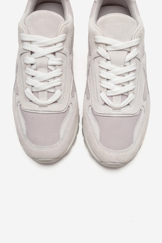 Luvishoes Sahra Buz Süet Hakiki Deri Kadın Sneaker Buz