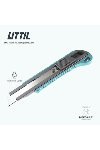 UTTIL Nmuk05 Hafifletilmiş Alüminyum Gövdeli 18 Mm Maket Bıçağı