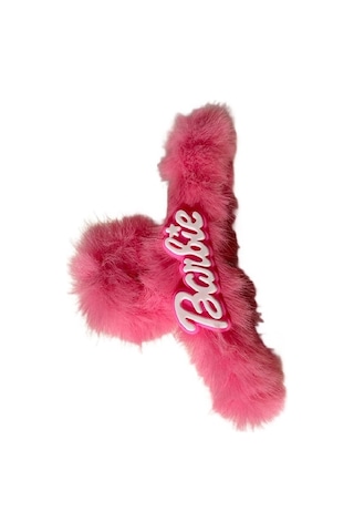 Schulzz Barbie Peluş Tüylü Kıskaçlı Toka Pembe