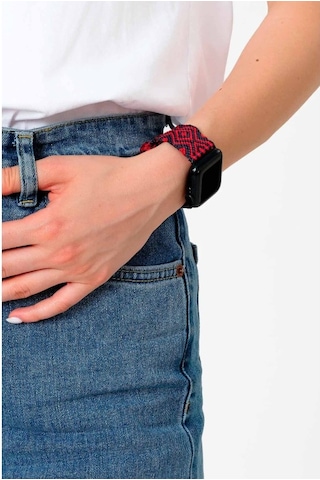 Hippi Natural Gümüş Örgü Apple Uyumlu Watch Kordonu 42-44-45-49 Mm