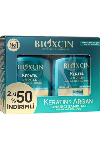 Keratin Ve Argan Onarıcı Şampuan 300 Ml 2 Li Avantaj Paket