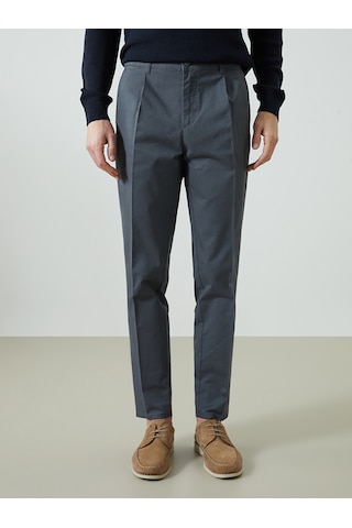 Lcwaıkıkı Classic Antrasit Standart Kalıp Gabardin Erkek Pileli Chino Pantolon