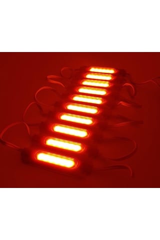 Ledwell Cob Ledli Mercekli Modül Led Kırmızı - 10Adet