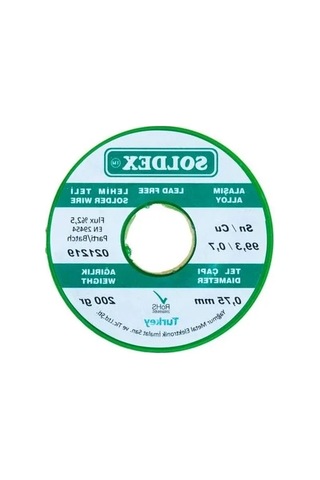 Kurşunsuz Lehim Teli, 0.75 Mm Kalınlık Ve 200 G Ağırlık