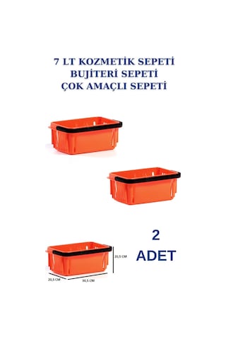 2 adet 7 Litre Kozmetik Sepeti Bijuteri Sepeti Kırtasiye Sepeti T