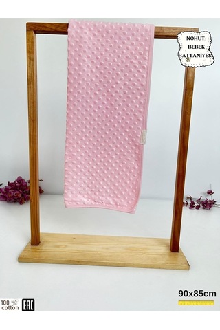 Nohut Kız/erkek Bebek Battaniyesi & Kundağı Çift Katlı%100 Pamuklu Çok Amaçlı Örtü 90x85cm Btpazaryeri003 Pemb Çok Renkli