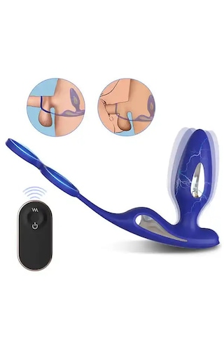 Fastieshop Penis Halkalı Şok Özellikli Anal Vibratör