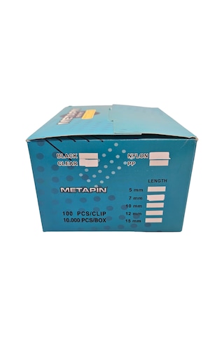 Etiket Tabancası 7mm İnce Kılçık 10.000adet Siyah Nylon