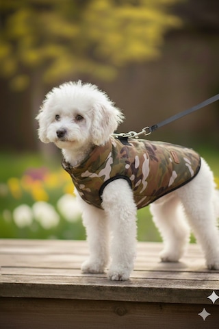 Kedi - Köpek İçi Polarlı Su Geçirmez Kışlık Kamuflaj Yelek - Mont - Yağmurluk - Sweat - Kıyafet