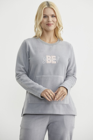 Kanguru Cepli Polar Pijama Takım - Gri Gri