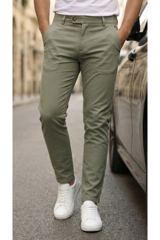 Efnaz Style Erkek Slim Fit Dilli Kumaş Pantolon Çağla Yeşili