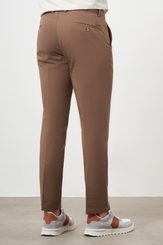 Morven Erkek Kahve Yazlık Pamuk Yan Cep Dynamic Fit Chino Pantolon Kahverengi