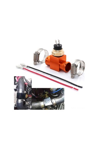 Suofeng Motorsiklet Soğutma Fanı Sıcaklık Kontrolü Termostatı - Alüminyum Dayanıklı Sıcaklık Sensörü Sistemi Siyah