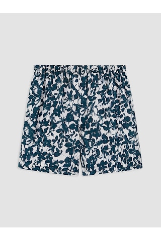 Lcw Swımwear Petrol Kısa Boy Desenli Erkek Deniz Şortu
