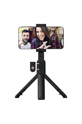 Talent Bluetooth Telefon Tripod Selfie Çubuğu, Uzaktan Kontrollü Kumandalı, 19.5 Cm, 270 Dönebilir, Katlanabilir Siyah