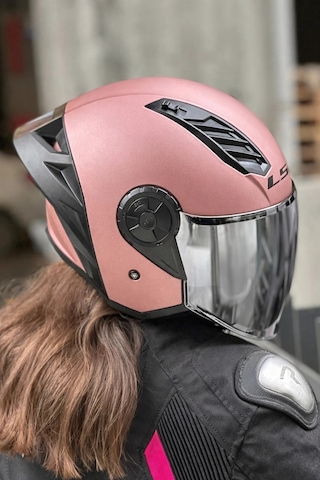 Ls2 Aırflow 2 Rose Gold Kask Gri Vizör Spoiler Rose Gold