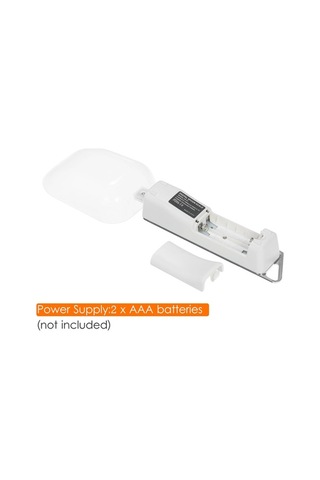 Fortunelane 0.05g-500g Beyaz Dijital Tartı Kaşık, 30ml+80ml Bölmeli Kolluklar, Fd-1 Pil Yok, Mutfak/pişirme İçin Beyaz