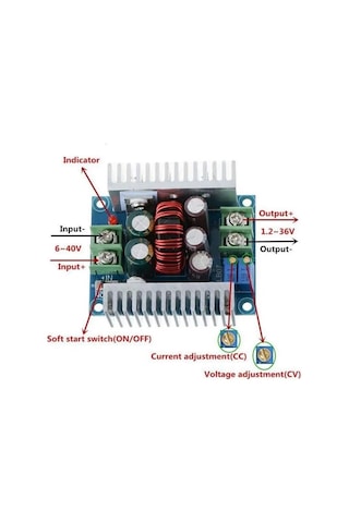 Dc-dc 300w 20a Ayarlanabilir Voltaj Düşürücü Modül Çok Renkli