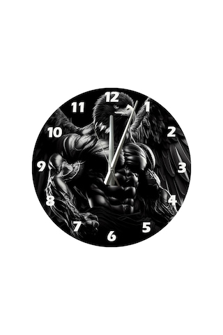 Ti-play Kartal Korku Salıyor 30x30cm Akrilik Dekoratif Modern Duvar Saati ÇOk Renkli