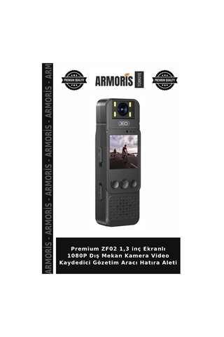 Premium Zf02 1,3 İnç Ekranlı 1080p Dış Mekan Kamera Video Kaydedici Gözetim Aracı Hatıra Aleti