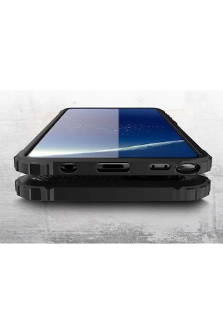Noktaks - Samsung Galaxy Uyumlu Galaxy A81 Note 10 Lite - Kılıf Çift Katman Zırh Tank Crash Military Kapak - Mavi