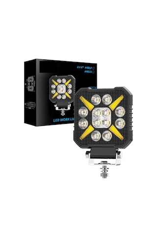 Kamyon İş Makinesi Tepe Ve Tampon Çalışma Lambası Ve Sis Farı 4 İnç 12-24v Gündüz Led Drl Sarı