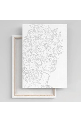 Sayılarla Boyama Tuval Seti Fırça Ve Boya Dahil Çıtalı 40x50 Cm
