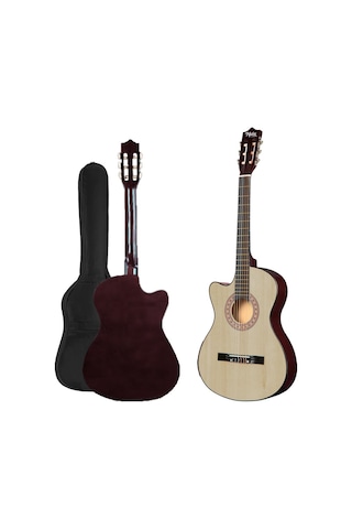 Midex Cg-396nt Solak Klasik Gitar Natural Renk Full Set Sap Ayarlı 4/4 Yetişkin Boy