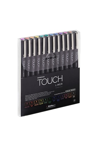 Touch Liner Brush Pen Fırça Uçlu Kalem Seti 12 Renk
