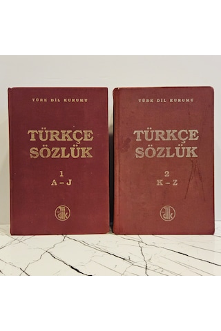 Türk Dil Kurumu Türkçe Sözlük 1 + 2 Cilt Takım - A - J + K - Z - T.d.k.