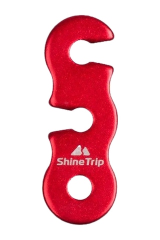 Geeroyoo Alüminyum 3 Göz Açık Rope Kilit, 5mm Çap, 3g Hafif, Çadır Rope Aksesuarı, Kırmızı Küçük Boy Kırmızı