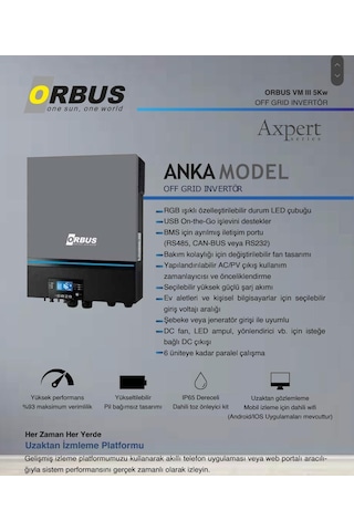ORBUS ANKA 7.2KW - 48V OFF GRİD İNVENTER