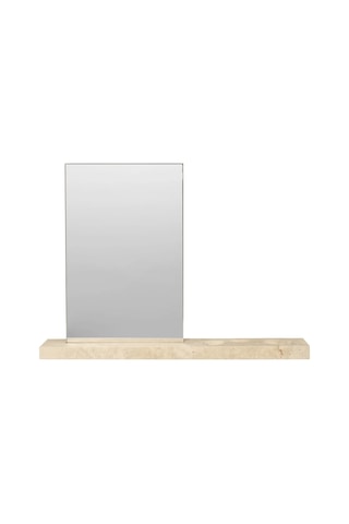 Caseta Traverten Tabanlı Masa Üstü Ayna Dekoratif Ve Şık Tasarım 45x32 Cm Çok Renkli