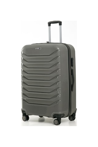 Yefa Pp Polipropilen Kırılmaz Orta Boy Valiz Gri